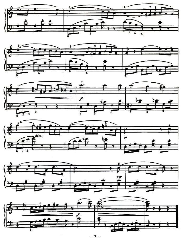 六重唱钢琴曲谱（图2）