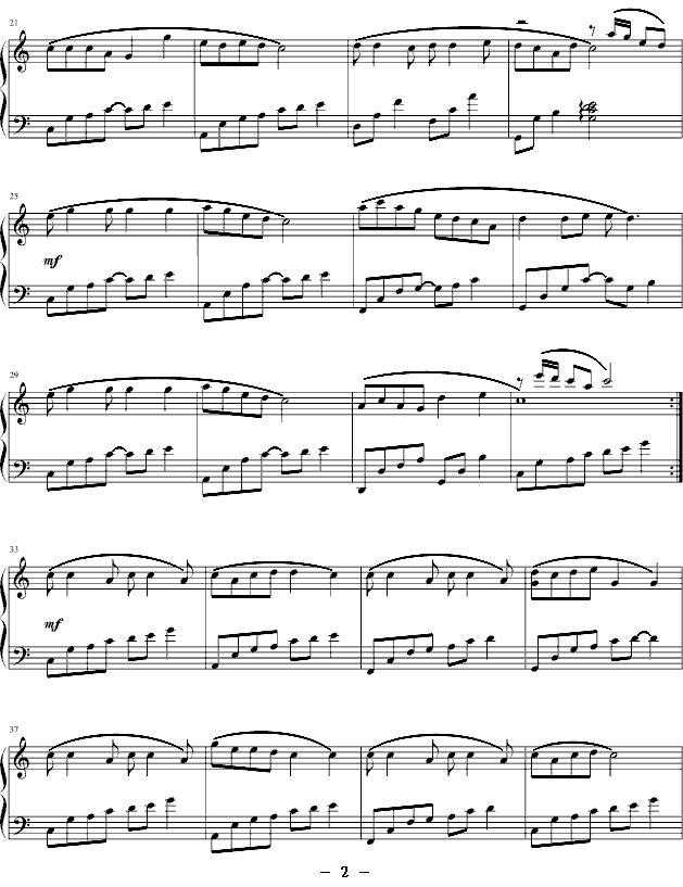 荷塘月色钢琴曲谱（图2）