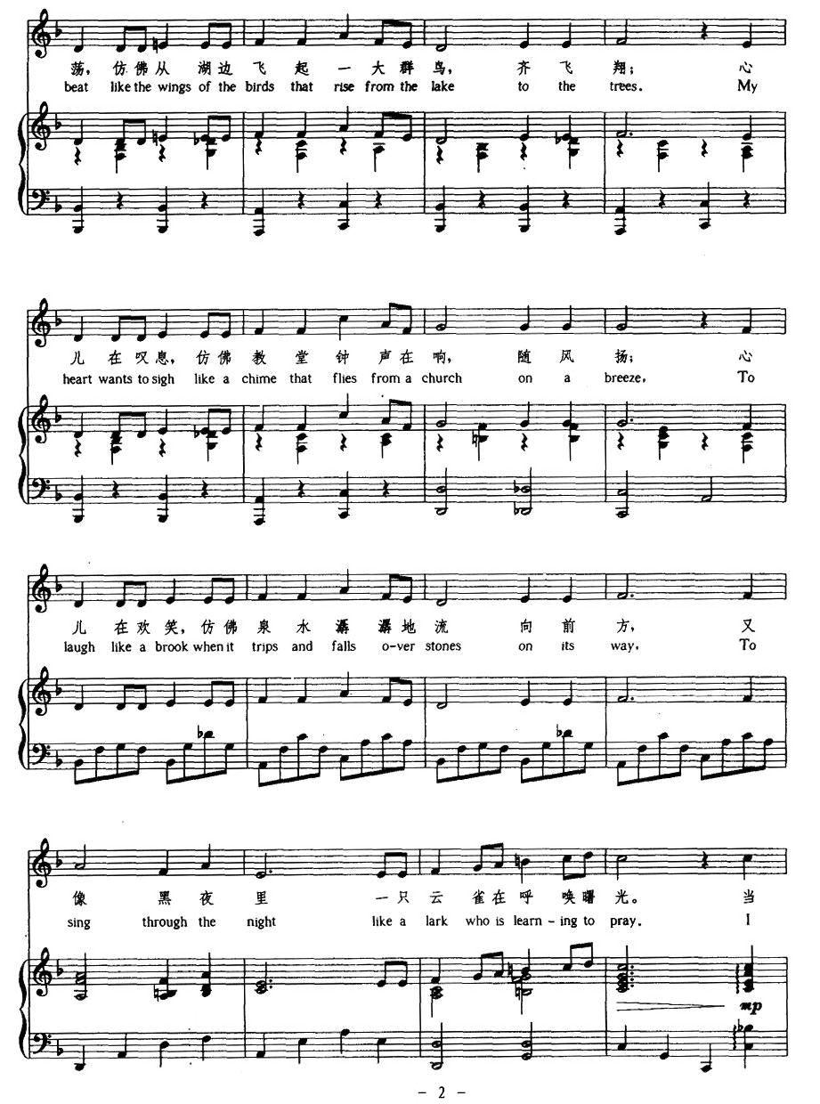 音乐之声（中英文对照、正谱 [美]）钢琴曲谱（图2）