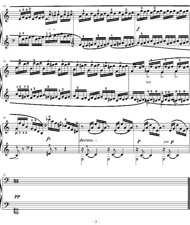 练习曲 no1钢琴曲谱（图2）