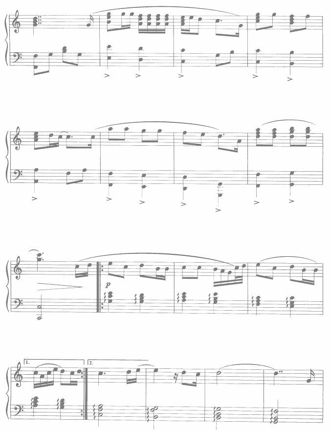 单身女人钢琴曲谱（图2）