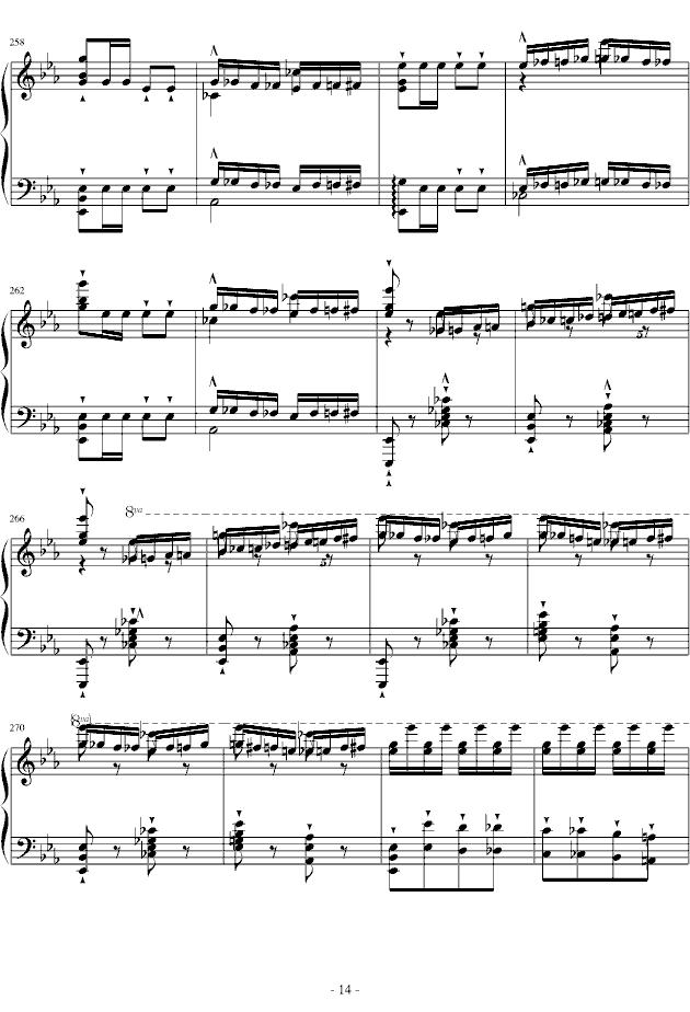 半音阶华丽足尖舞（大加洛普舞曲）钢琴曲谱（图14）