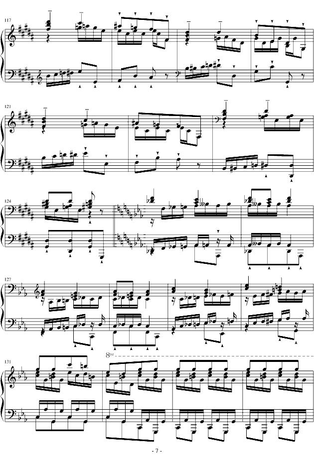 半音阶华丽足尖舞（大加洛普舞曲）钢琴曲谱（图7）