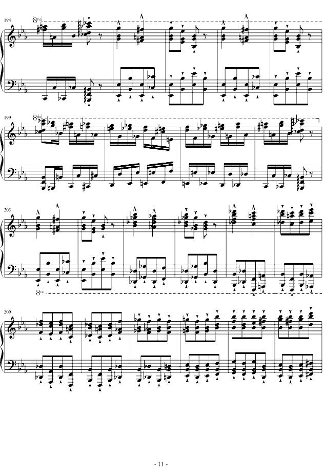 半音阶华丽足尖舞（大加洛普舞曲）钢琴曲谱（图11）
