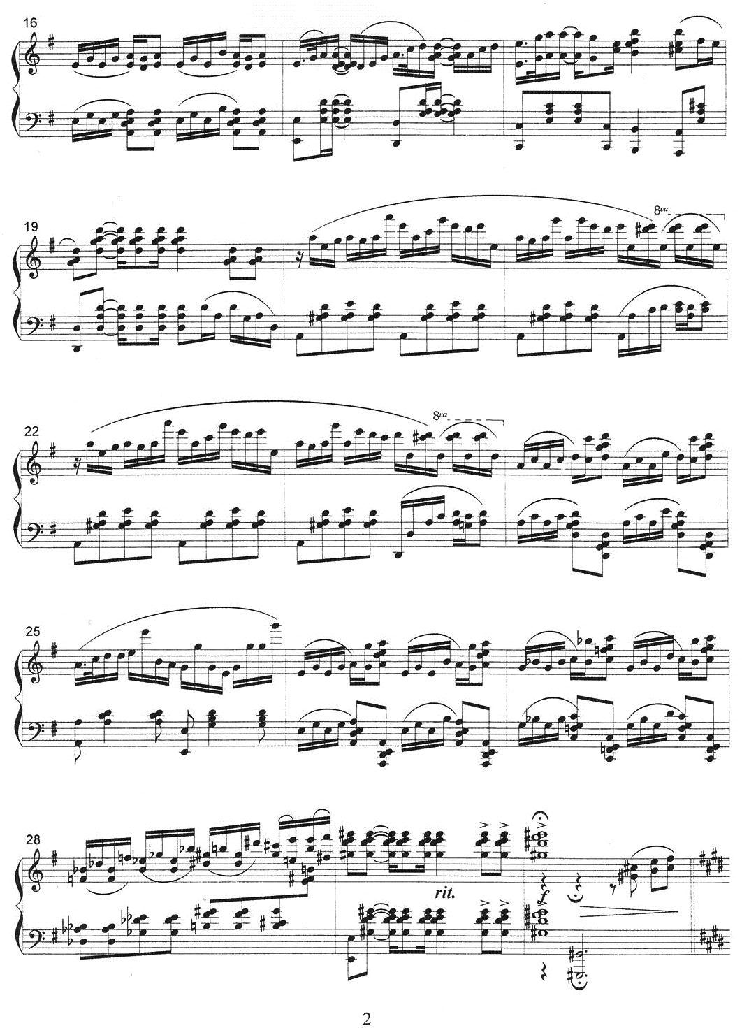 拜年钢琴曲谱（图2）