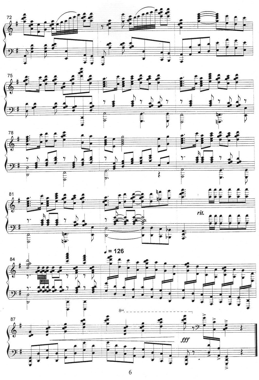 拜年钢琴曲谱（图6）
