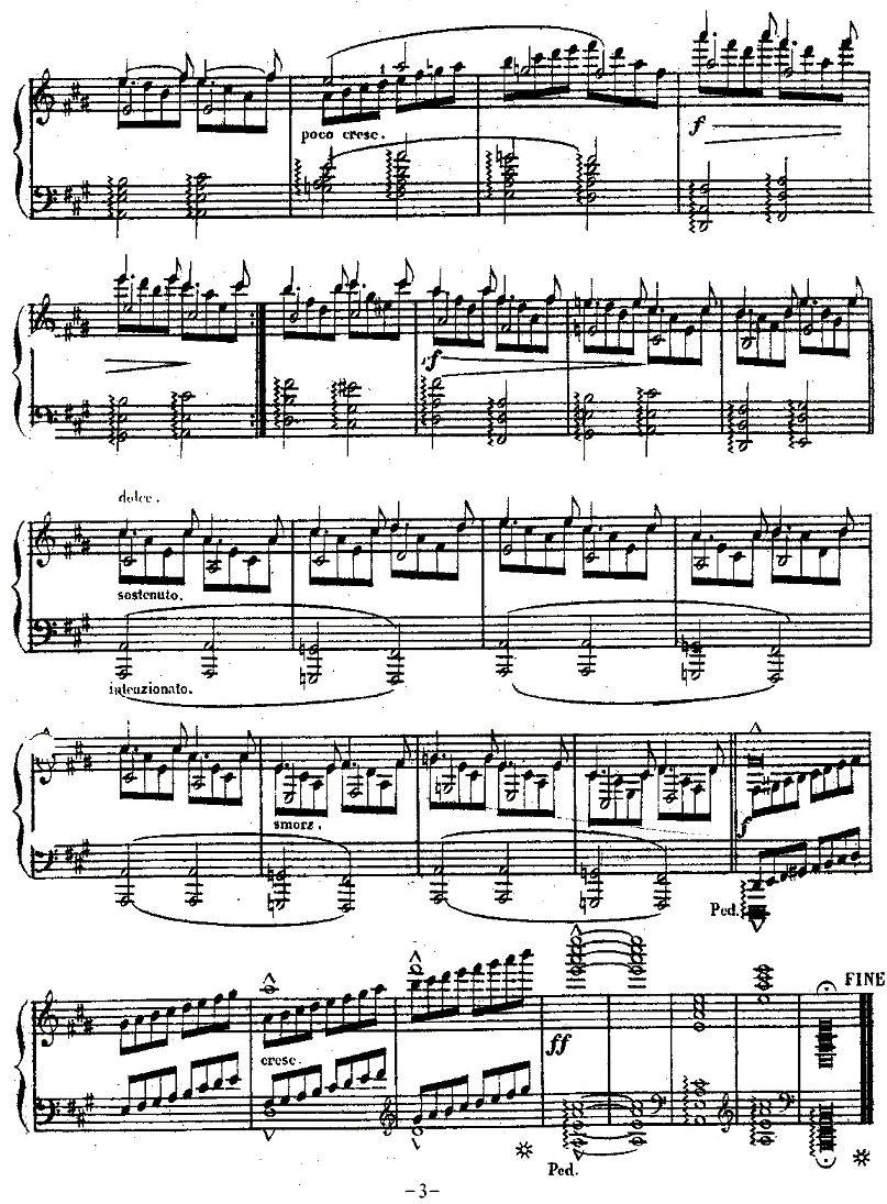 Etude No. 1（A major）钢琴曲谱（图3）
