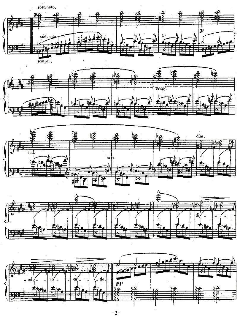 Etude No. 1（A major）钢琴曲谱（图2）