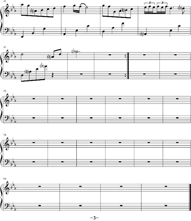 Valentines Day 情人节（全）钢琴曲谱（图3）