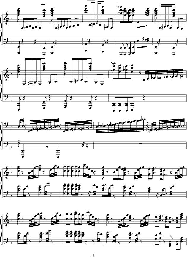 加勒比海盗主题曲钢琴曲谱（图3）