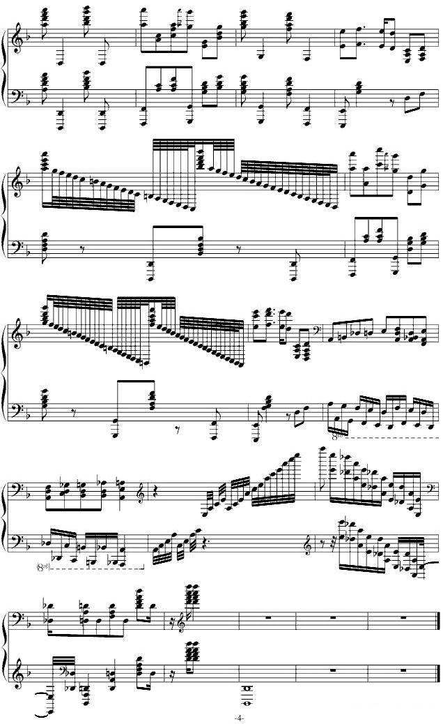 加勒比海盗主题曲钢琴曲谱（图4）