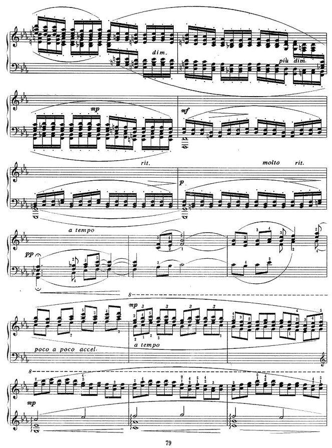 序曲二首 二、流水钢琴曲谱（图4）