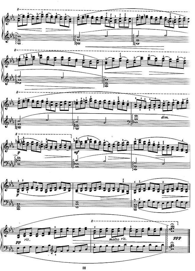 序曲二首 二、流水钢琴曲谱（图5）