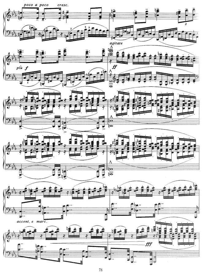序曲二首 二、流水钢琴曲谱（图3）