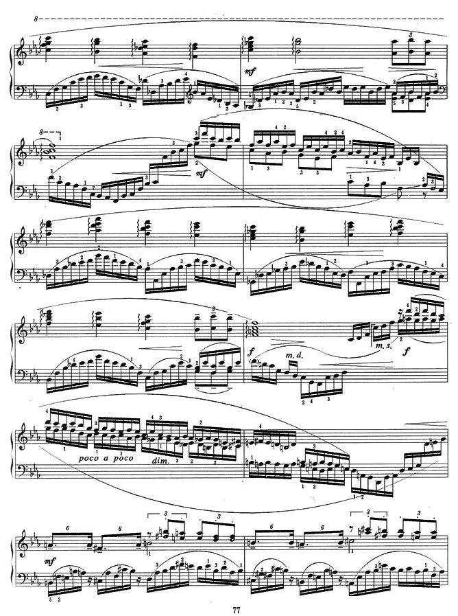 序曲二首 二、流水钢琴曲谱（图2）