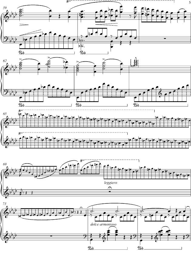 爱之梦 No.3钢琴曲谱（图5）