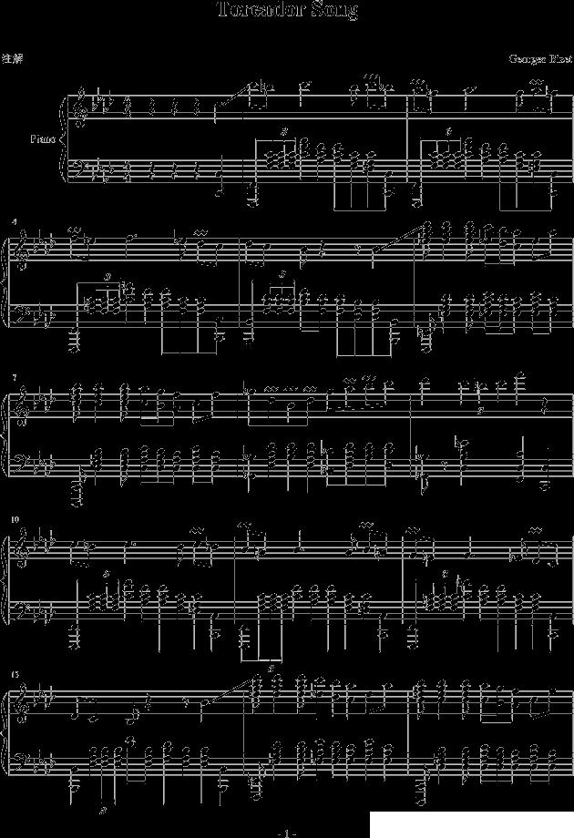 Toreador Song（斗牛士之歌）钢琴曲谱（图1）