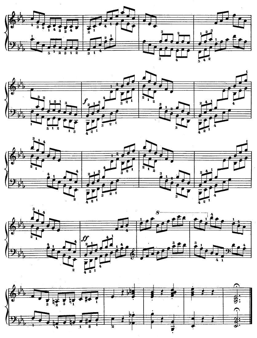 车尔尼《钢琴手指灵巧初步练习曲》之12钢琴曲谱（图2）