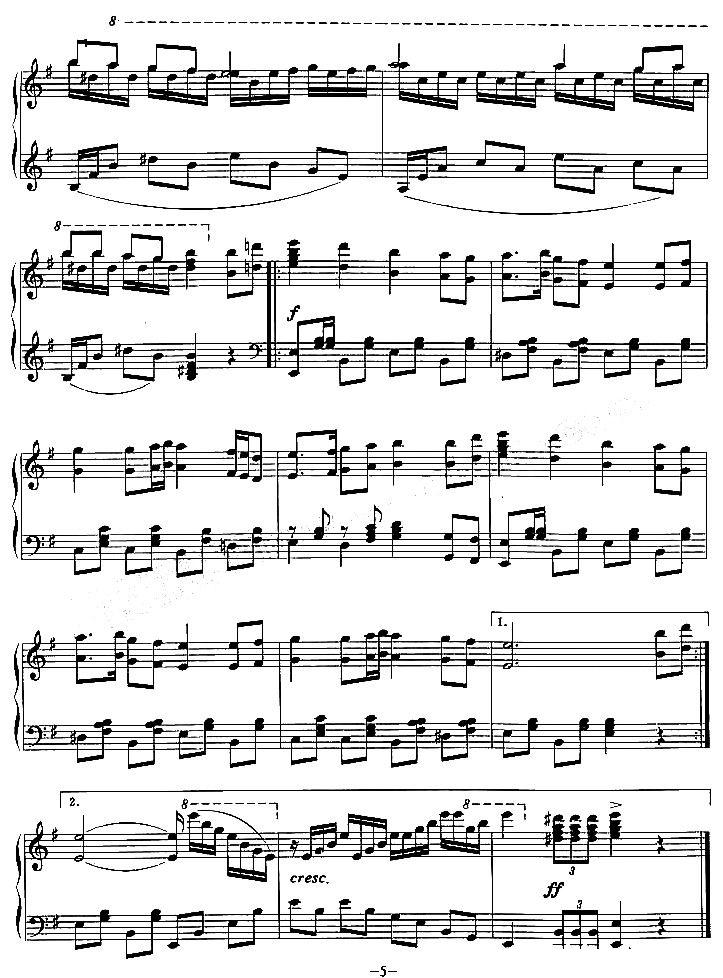 水手钢琴曲谱（图5）