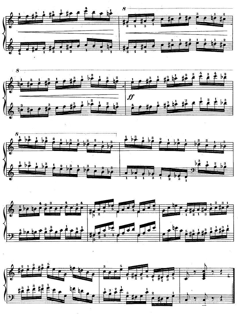 车尔尼《钢琴手指灵巧初步练习曲》之19钢琴曲谱（图2）