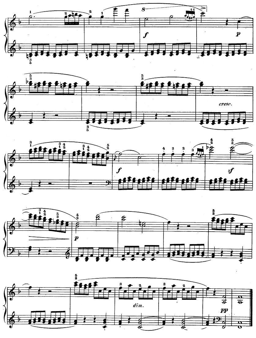车尔尼《钢琴手指灵巧初步练习曲》之四钢琴曲谱（图2）