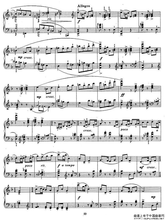 小奏鸣曲（第一乐章）P2钢琴曲谱（图1）