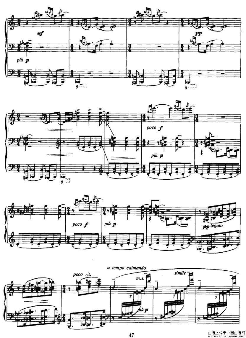 情景P6钢琴曲谱（图1）