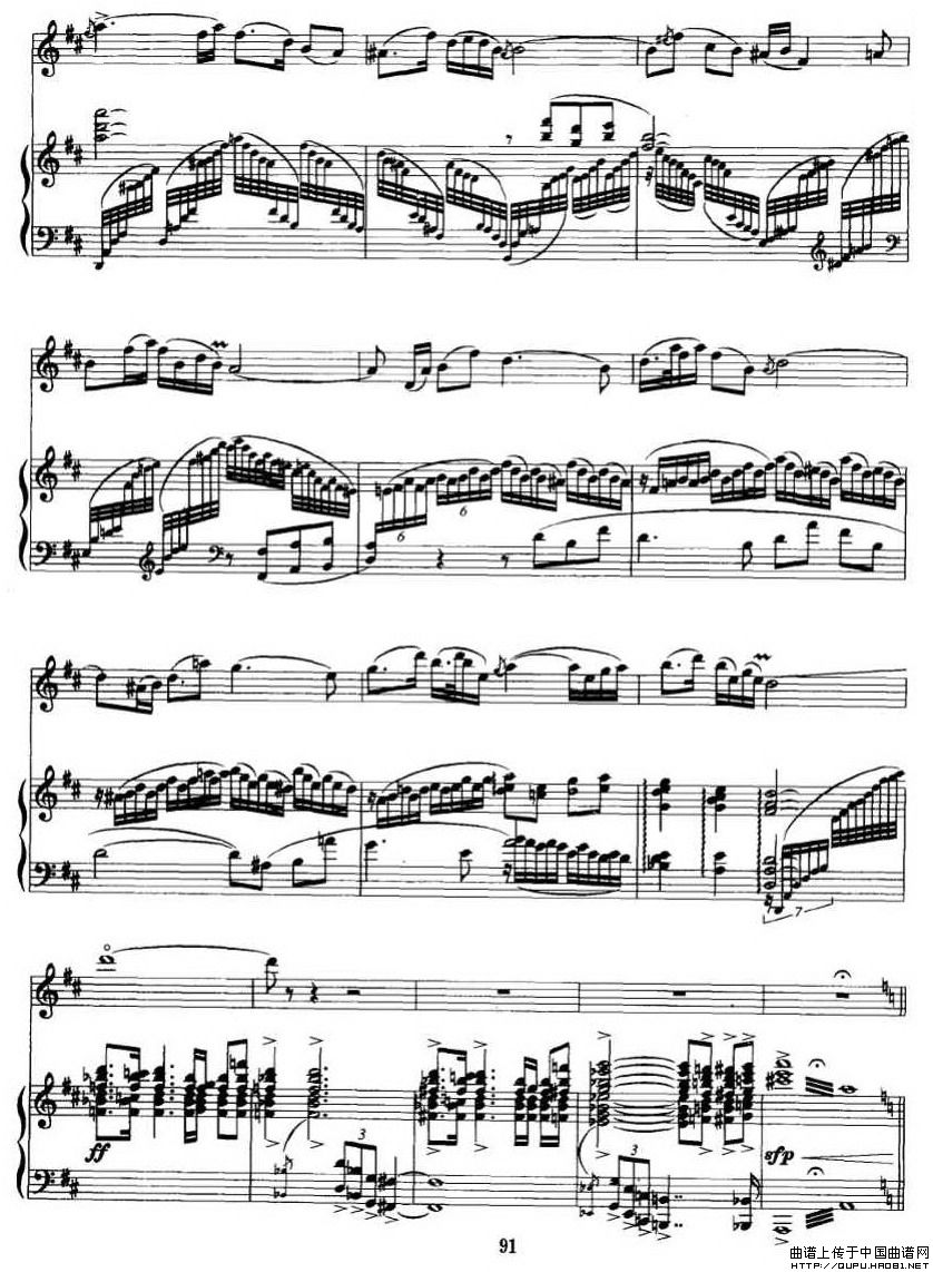 第二二胡狂想曲（二胡+钢琴伴奏）P12钢琴曲谱（图1）