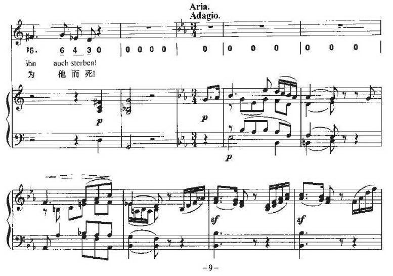 Ha，Treuloser（嘿，负心人）（中外文对照、正谱+简谱）钢琴曲谱（图9）
