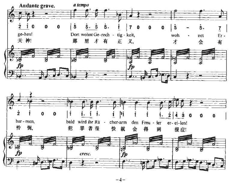 Ha，Treuloser（嘿，负心人）（中外文对照、正谱+简谱）钢琴曲谱（图4）