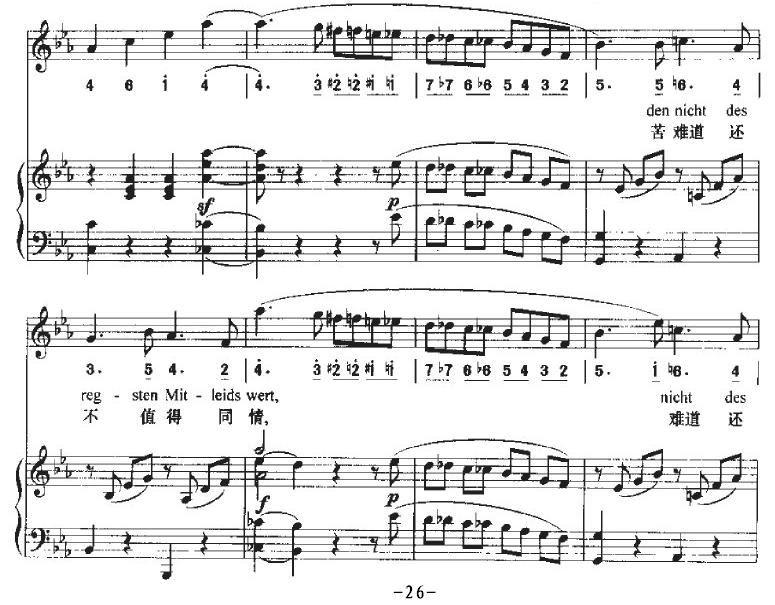 Ha，Treuloser（嘿，负心人）（中外文对照、正谱+简谱）钢琴曲谱（图26）