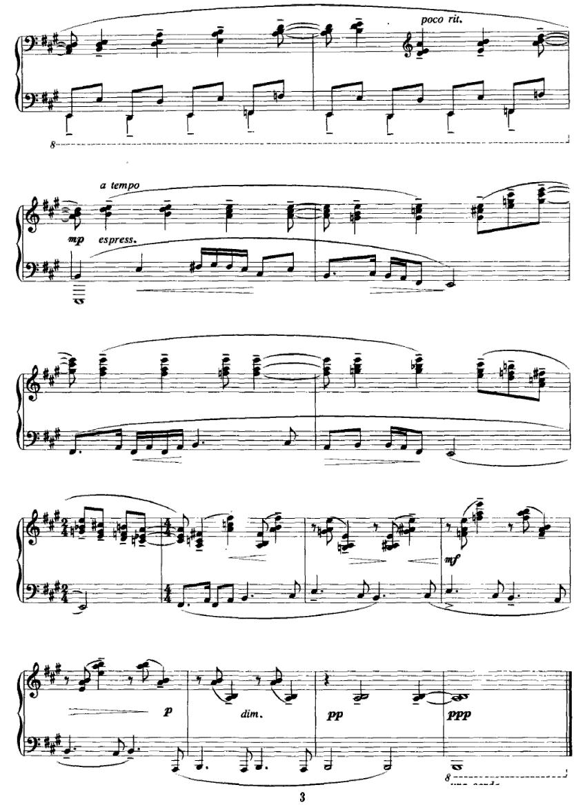 云南民歌改编钢琴曲：红河波浪钢琴曲谱（图3）
