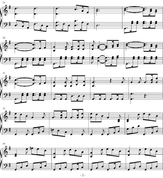 贝多芬：第七号交响曲第一乐章钢琴曲谱（图2）