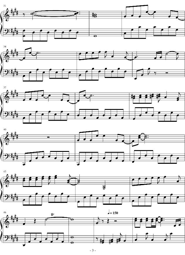 Neyanbhbin（悲伤的天使）钢琴曲谱（图3）