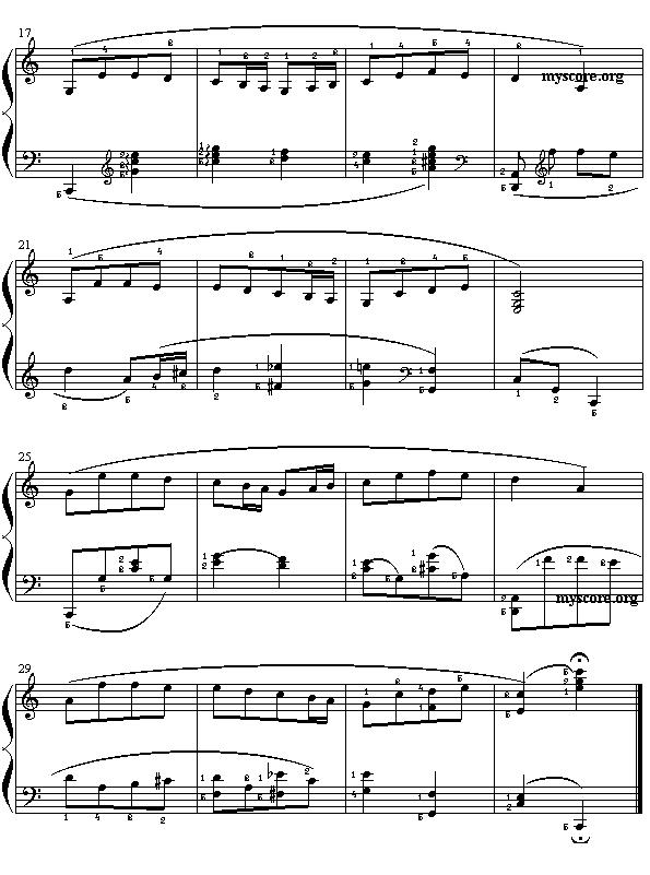 红衣裳钢琴曲谱（图2）