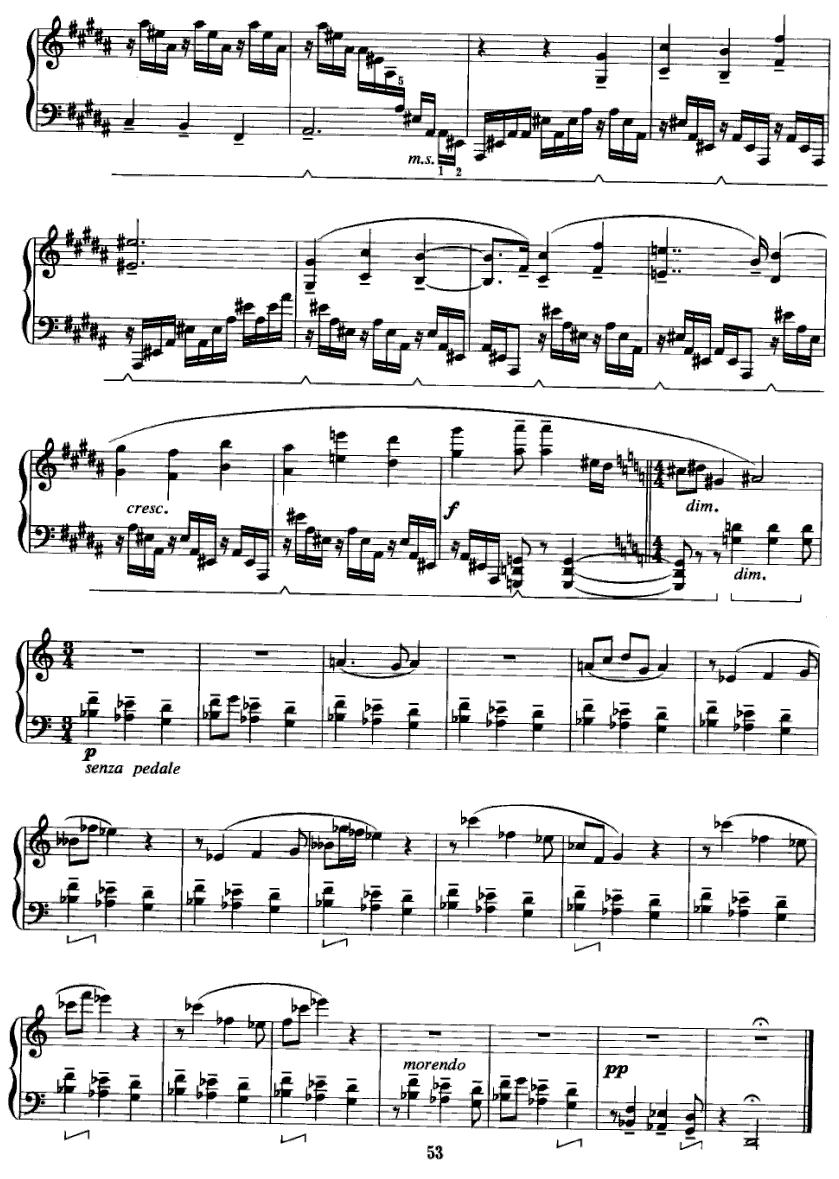 幻想曲二首 2、银锭桥钢琴曲谱（图4）
