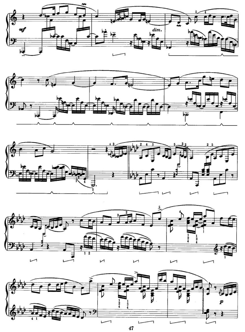 幻想曲二首 1、听评弹钢琴曲谱（图2）
