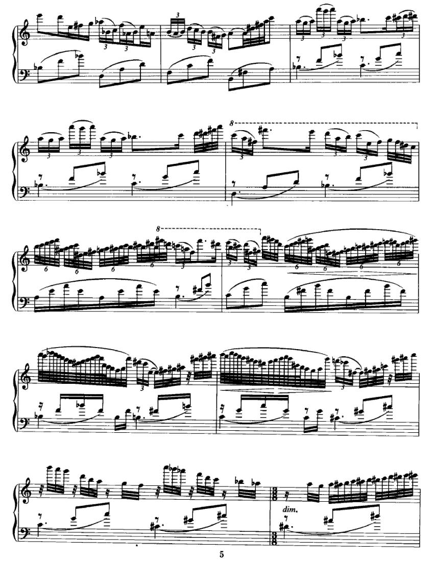 水的回旋钢琴曲谱（图5）
