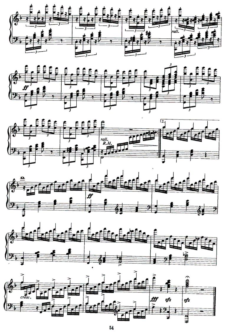 F大调即兴曲钢琴曲谱（图5）