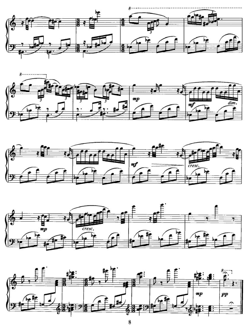 水的回旋钢琴曲谱（图8）