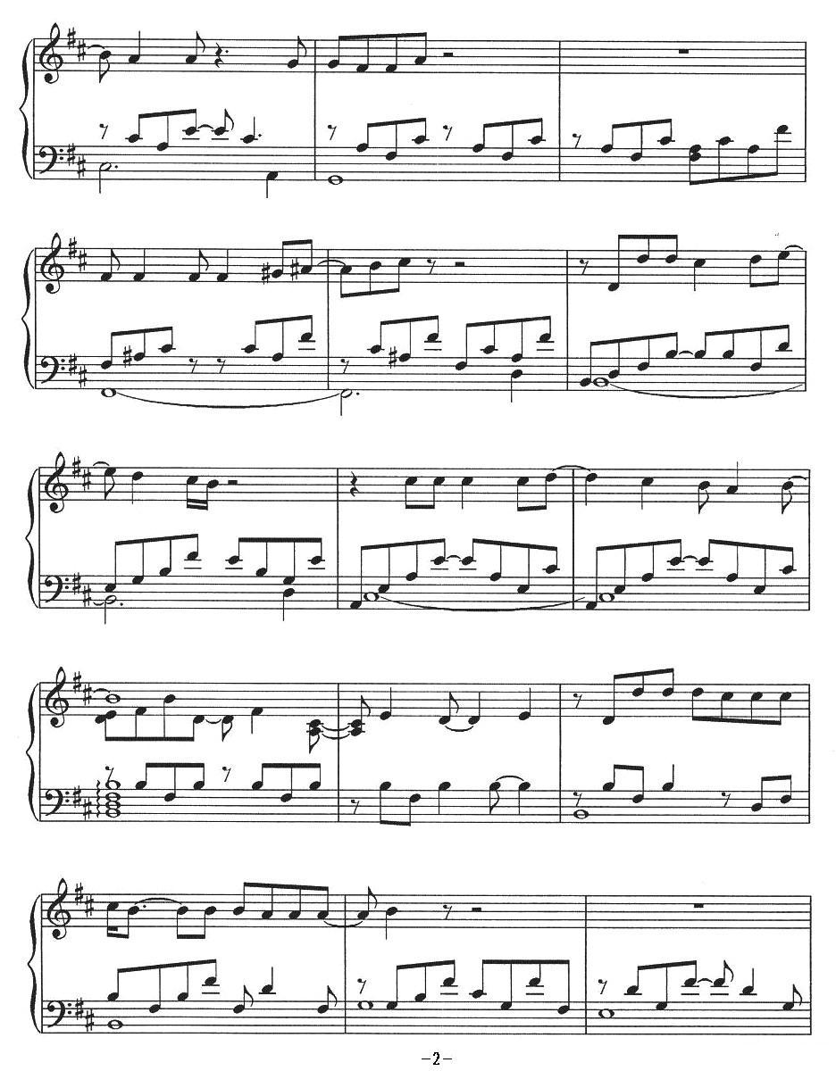 Casablance（电影《北非谍影》主题曲）钢琴曲谱（图2）