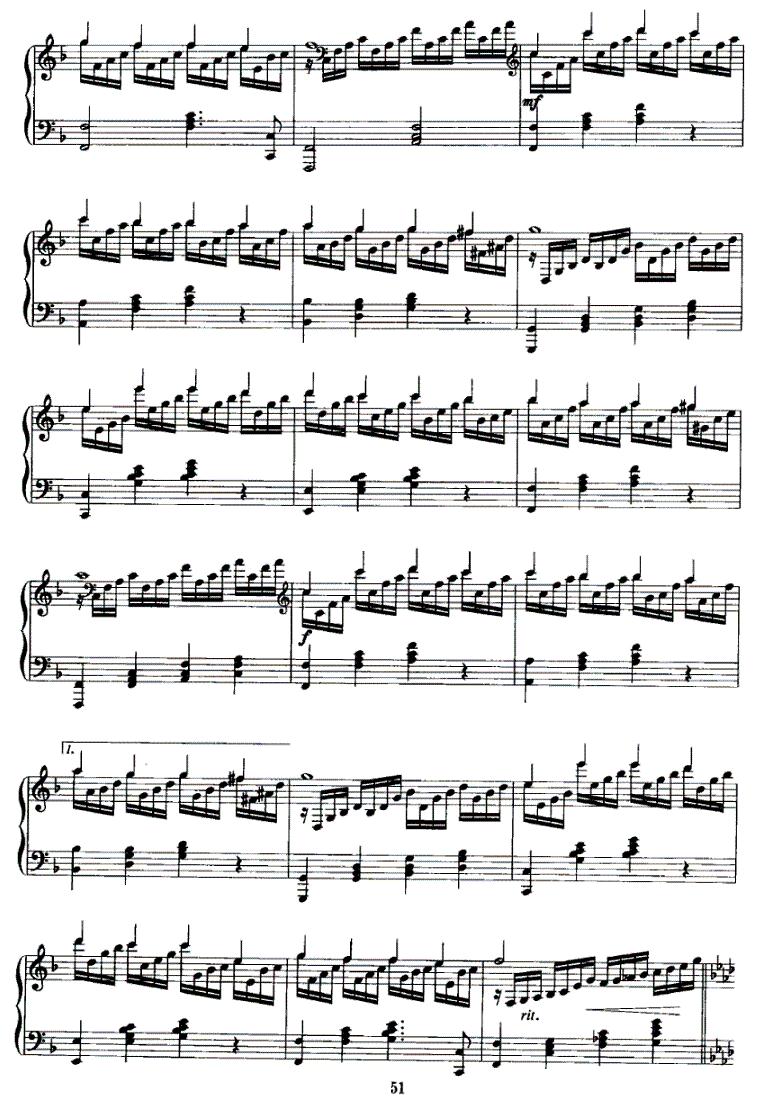 F大调即兴曲钢琴曲谱（图2）