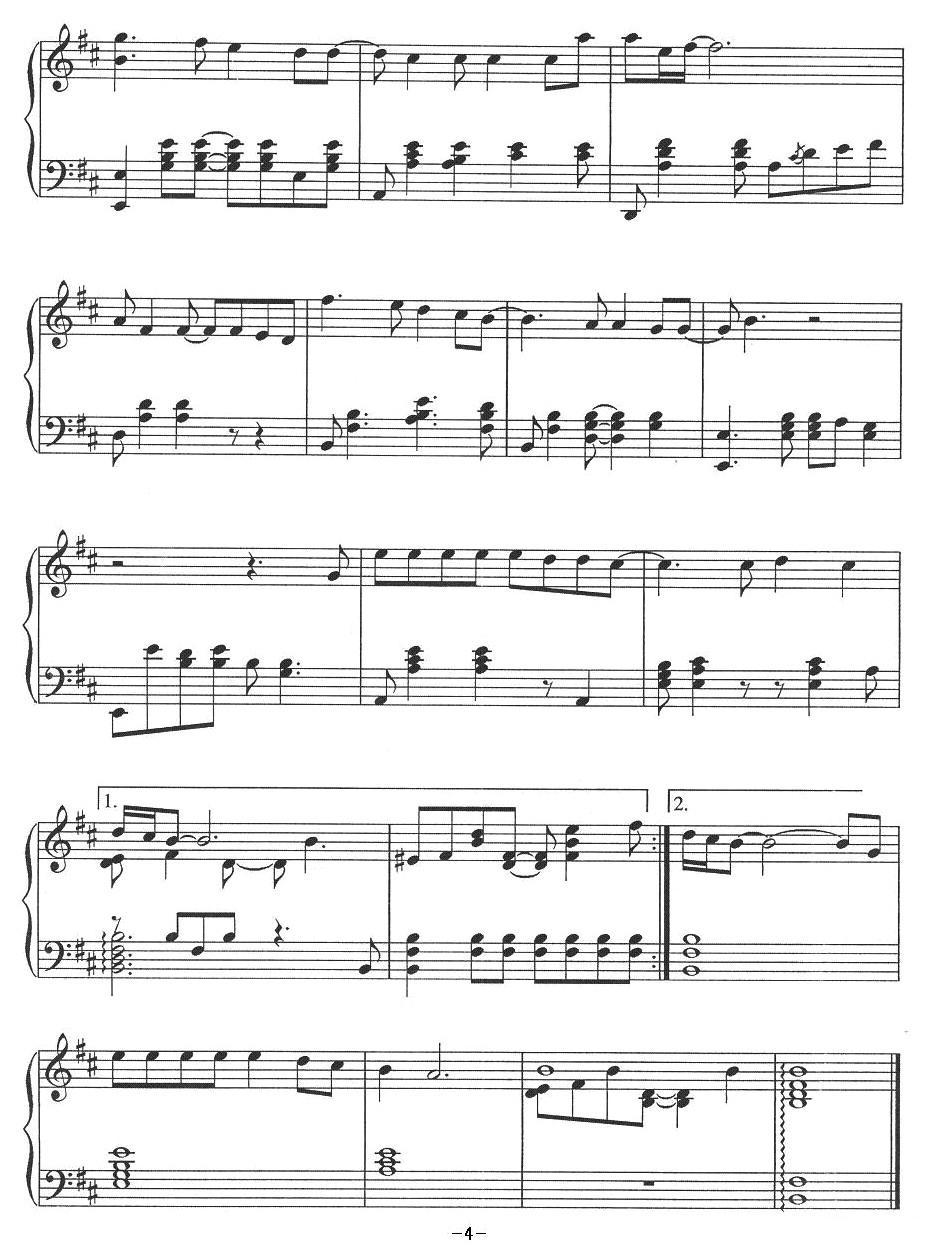 Casablance（电影《北非谍影》主题曲）钢琴曲谱（图4）