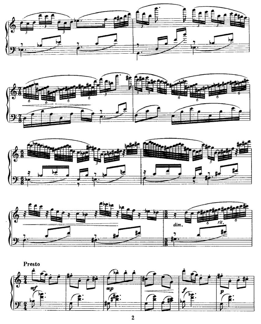 水的回旋钢琴曲谱（图2）