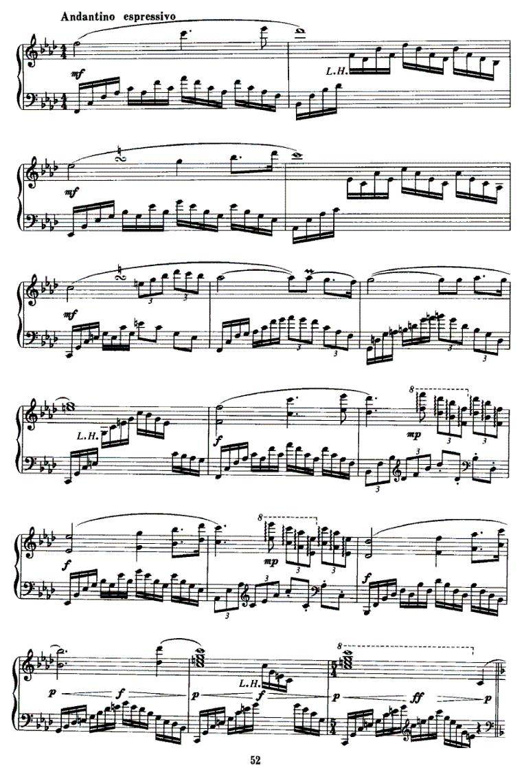 F大调即兴曲钢琴曲谱（图3）