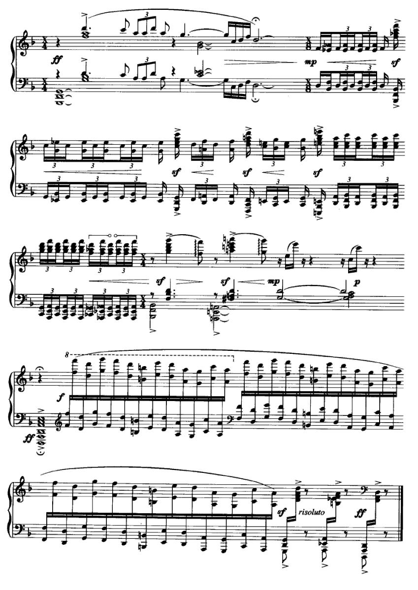 蒙古族唱调风格钢琴曲：悲壮钢琴曲谱（图2）