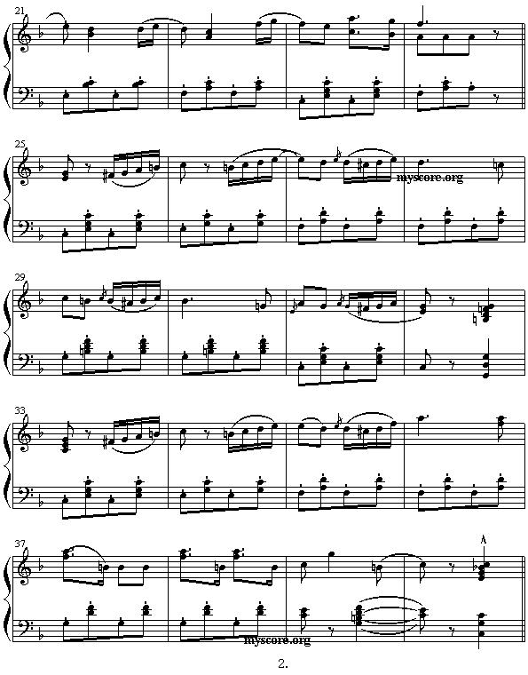 阅兵进行曲钢琴曲谱（图2）