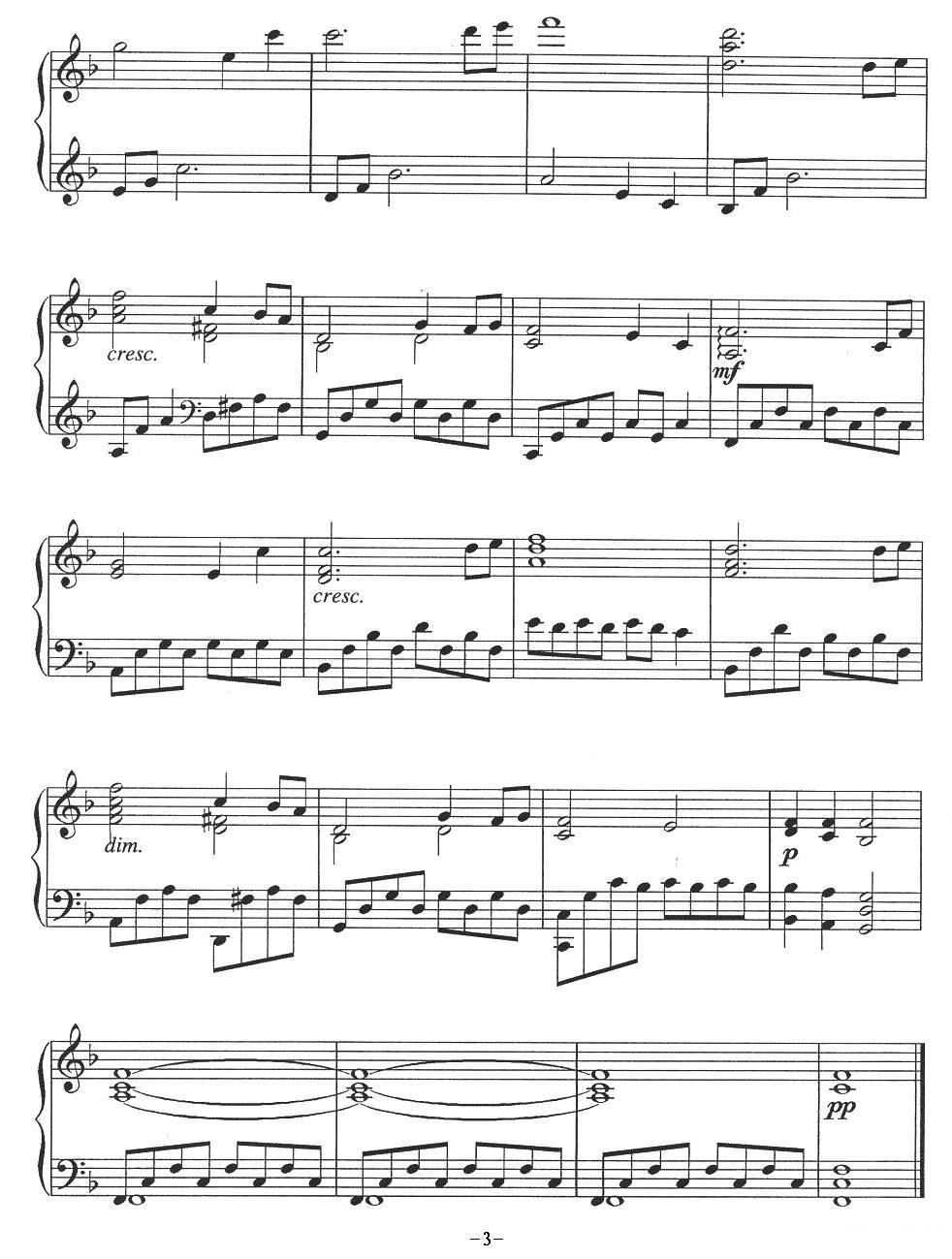 晚上好（选自电影《东京爱情故事》插曲）钢琴曲谱（图3）