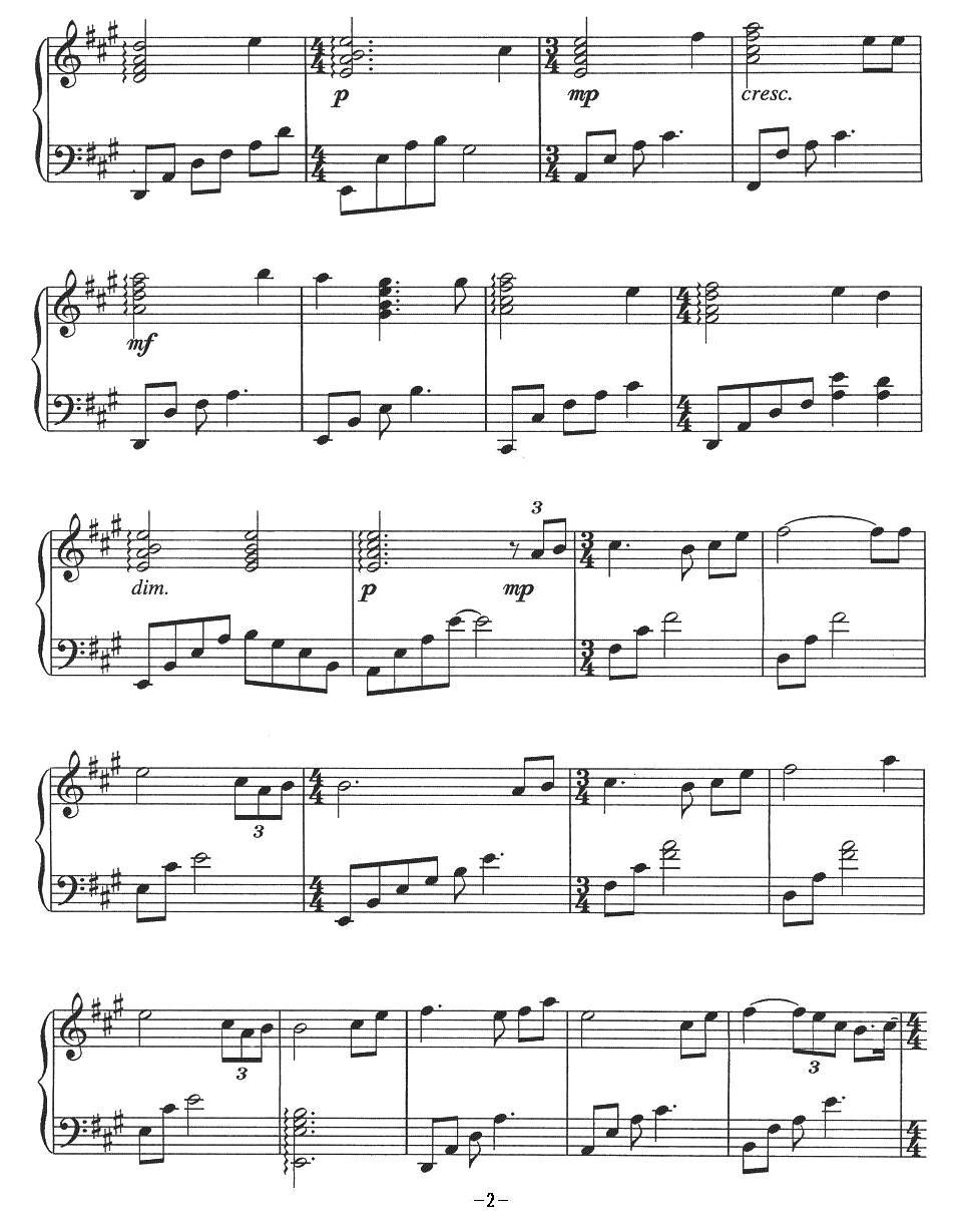 May It Be（电影《魔戒》主题曲）钢琴曲谱（图2）