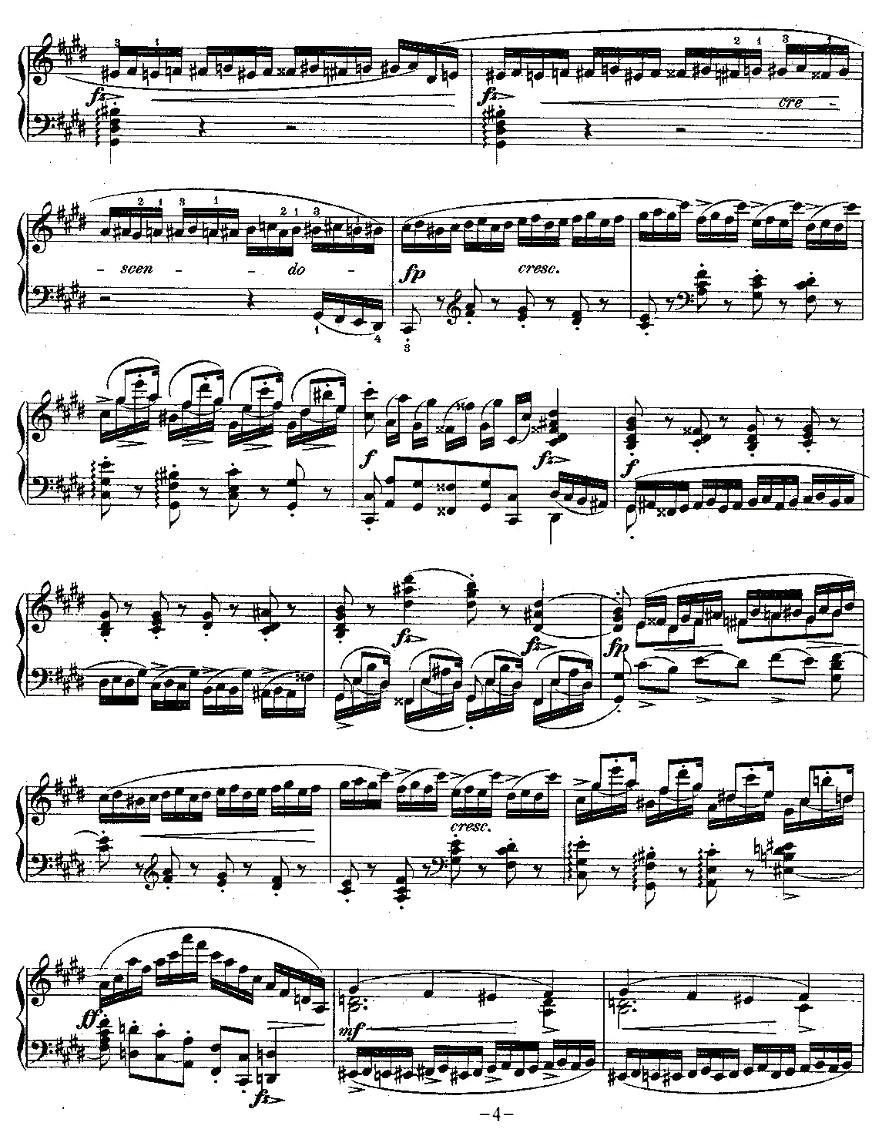 肖邦钢琴练习曲，Op.10之四钢琴曲谱（图4）
